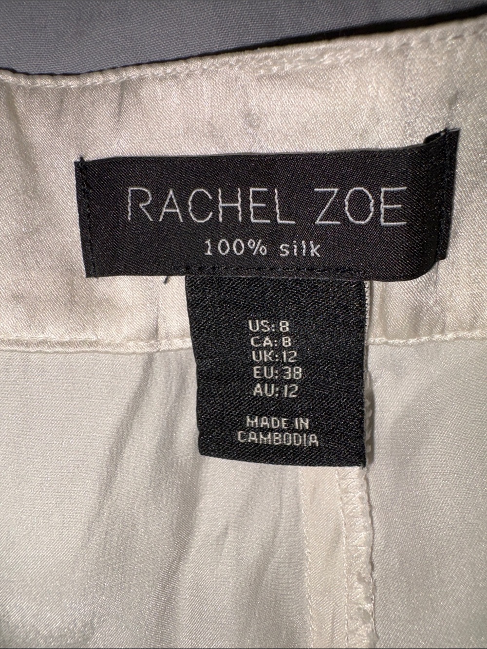 Rachel Zoe Silk Trousers Wide-Leg Size 8 EUC - Picture 3 of 13